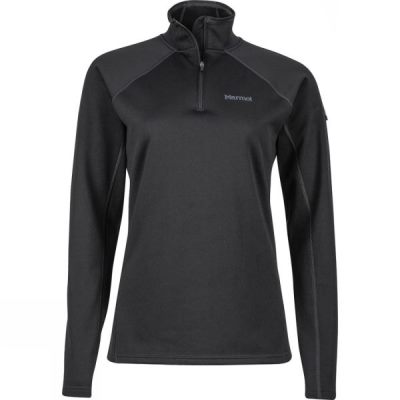 Fleece Marmot Stretch 1/2 Zip Mujer Negras - Chile JWA324607